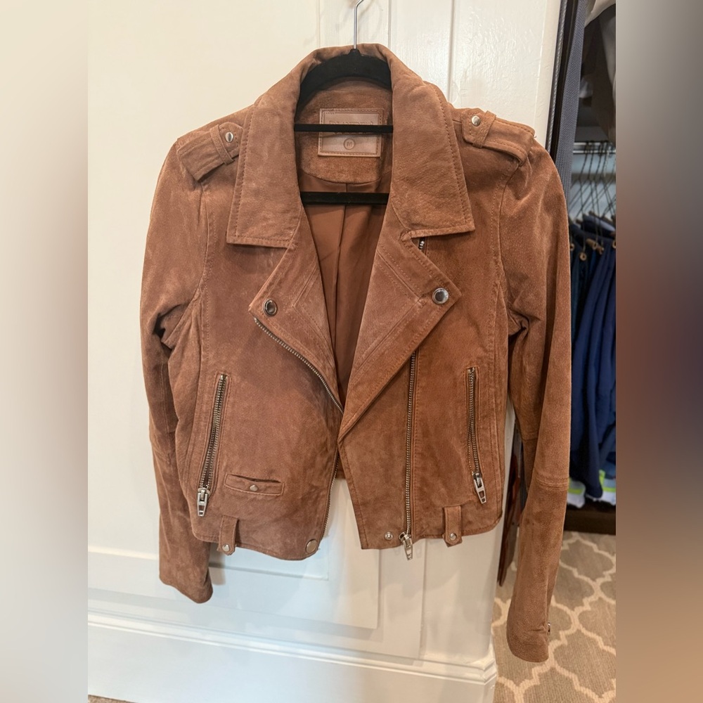 Blank NYC Tan Suede Women's Moto Jacket